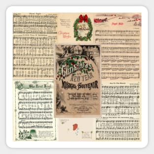 Christmas Carols Sheet Music Sticker